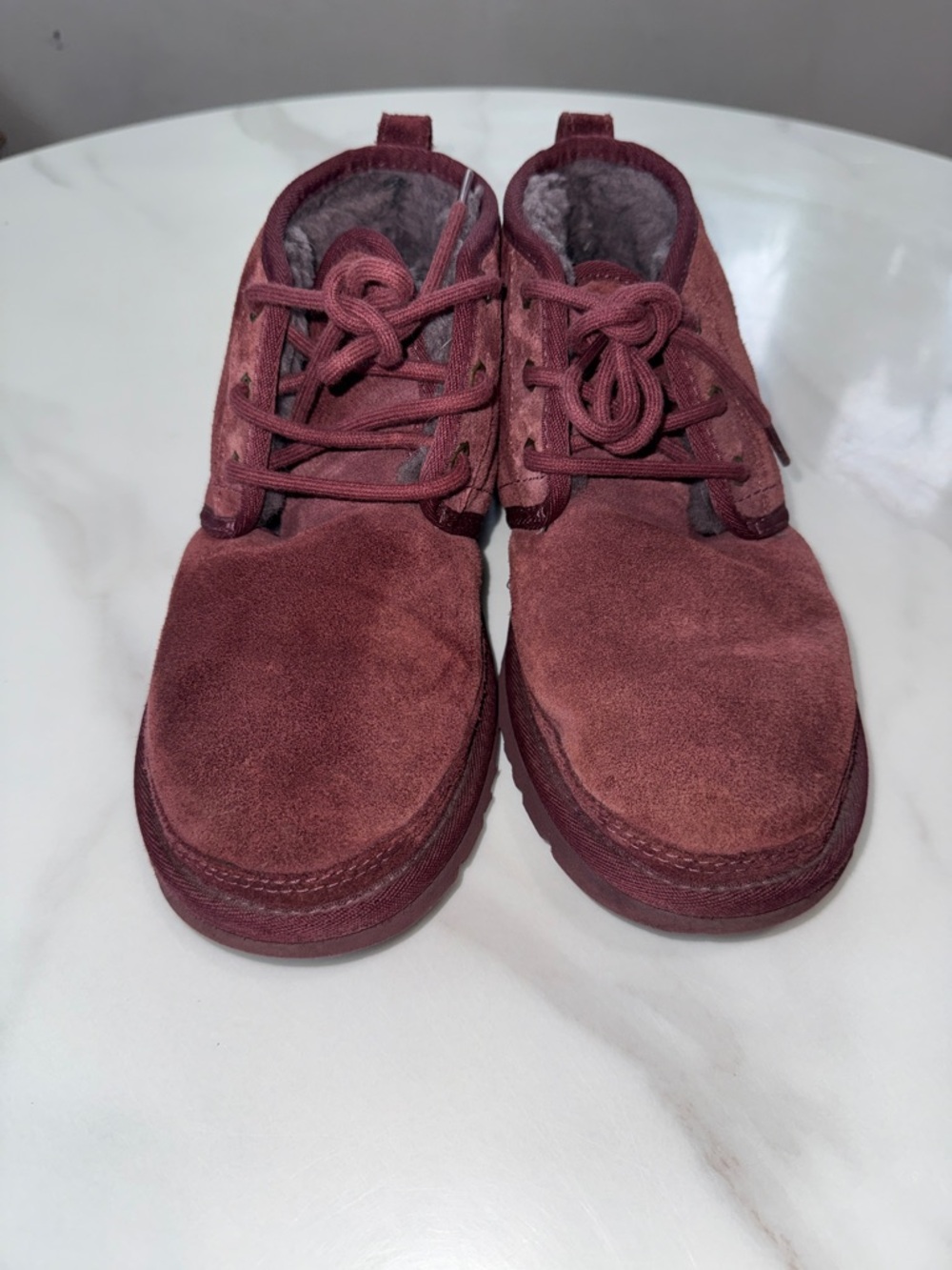 UGG Wine Suede Sheepskin-Lined Lace-Up Chukka Boots - Picture 5 of 7